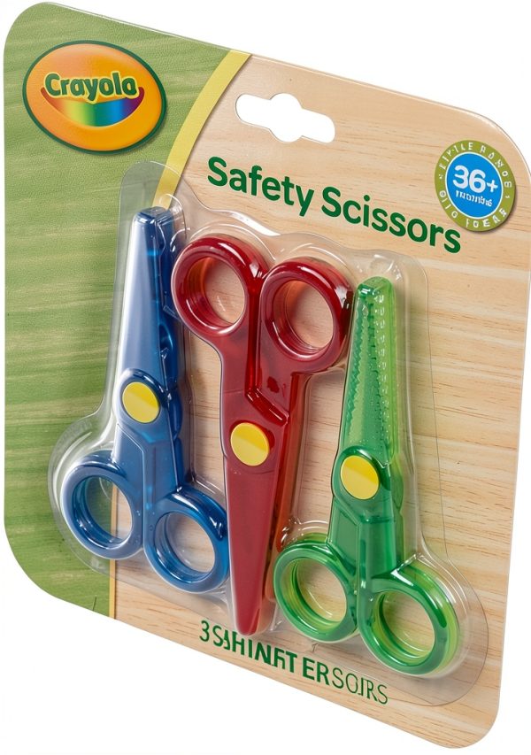 Crayola Safety Scissors Kids Plastic Cutting Set-4
